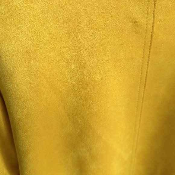 Zara Suede Midi Jacket Yellow Size Small - Picture 7 of 7